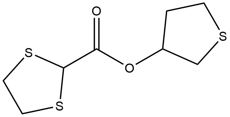 Tetrahydro-thiophen-3-yl 1,3-dithiolane-2-carboxylate Struktur