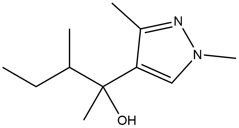 α,1,3-Trimethyl-α-(1-methylpropyl)-1H-pyrazole-4-methanol 结构式