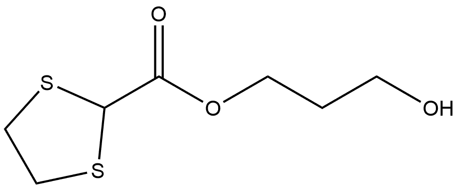 3-Hydroxy-propyl 1,3-dithiolane-2-carboxylate Struktur