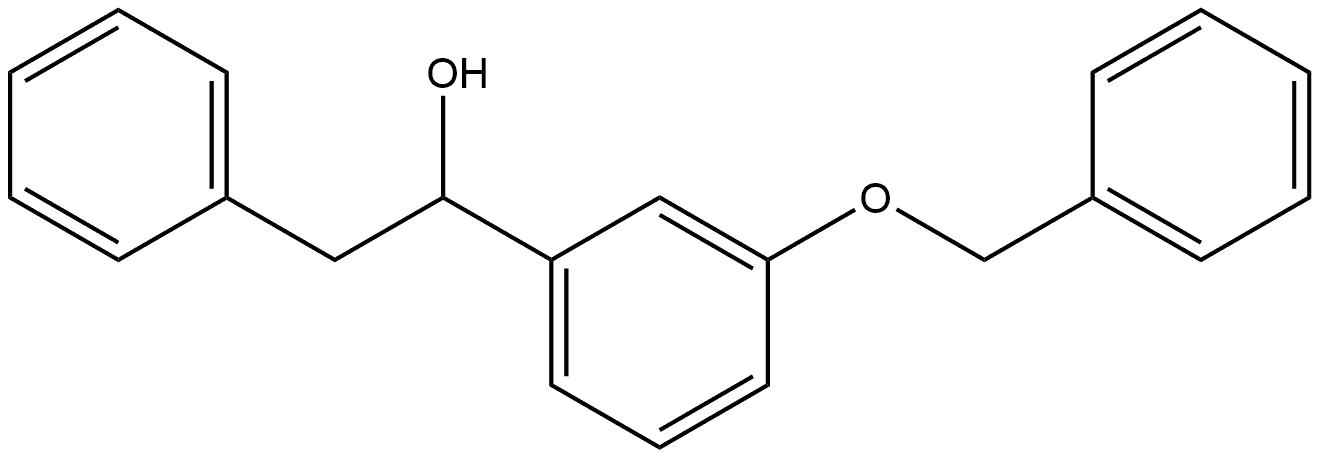 α-[3-(Phenylmethoxy)phenyl]benzeneethanol Structure