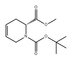 1,2(2H)-Pyridinedicarboxylic acid, 3,6-dihydro-, 1-(1,1-dimethylethyl) 2-methyl ester, (2R)- Structure