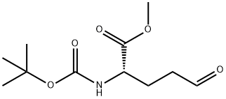 L-Norvaline, N-[(1,1-dimethylethoxy)carbonyl]-5-oxo-, methyl ester 化学構造式