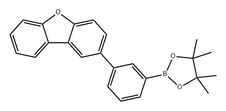 Dibenzofuran, 2-[3-(4,4,5,5-tetramethyl-1,3,2-dioxaborolan-2-yl)phenyl]- Structure