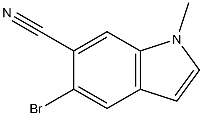 5-bromo-1-methyl-1H-indole-6-carbonitrile,1882104-60-0,结构式