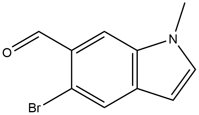 5-bromo-1-methyl-1H-indole-6-carbaldehyde Structure