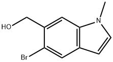 1H-Indole-6-methanol, 5-bromo-1-methyl- 化学構造式