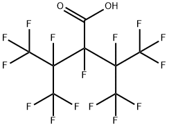 Butanoic acid, 2,3,4,4,4-pentafluoro-2-[1,2,2,2-tetrafluoro-1-(trifluoromethyl)ethyl]-3-(trifluoromethyl)- Structure