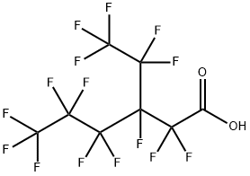 Hexanoic acid, 2,2,3,4,4,5,5,6,6,6-decafluoro-3-(1,1,2,2,2-pentafluoroethyl)- Struktur