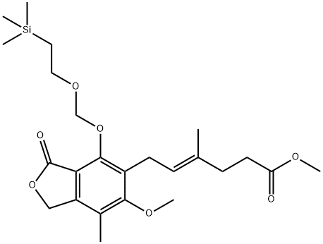 4-Hexenoic acid, 6-[1,3-dihydro-6-methoxy-7-methyl-3-oxo-4-[[2-(trimethylsilyl)ethoxy]methoxy]-5-isobenzofuranyl]-4-methyl-, methyl ester, (4E)-