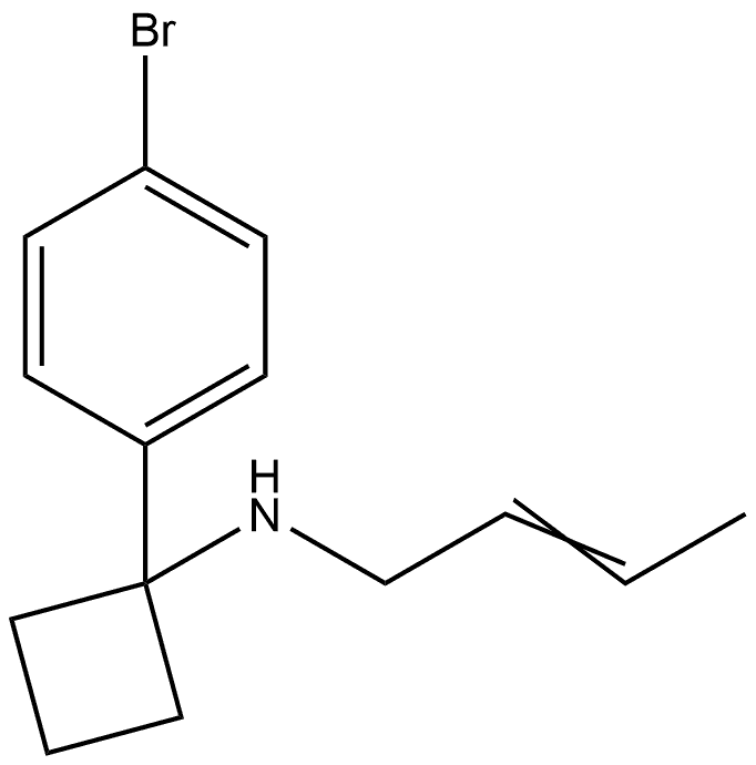 1-(4-Bromophenyl)-N-2-buten-1-ylcyclobutanamine Structure