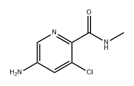 2-Pyridinecarboxamide, 5-amino-3-chloro-N-methyl- Struktur