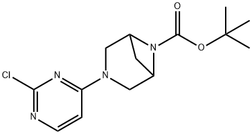 3,6-Diazabicyclo[3.1.1]heptane-6-carboxylic acid, 3-(2-chloro-4-pyrimidinyl)-, 1,1-dimethylethyl ester 结构式