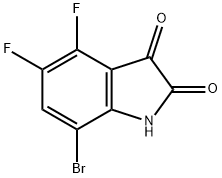 1H-Indole-2,3-dione, 7-bromo-4,5-difluoro- 化学構造式