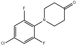 1-(4-氯-2,6-二氟苯基)哌啶-4-酮,1883752-39-3,结构式