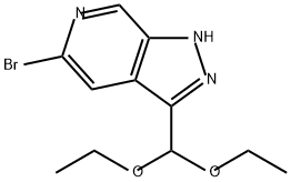 1H-Pyrazolo[3,4-c]pyridine, 5-bromo-3-(diethoxymethyl)- Struktur