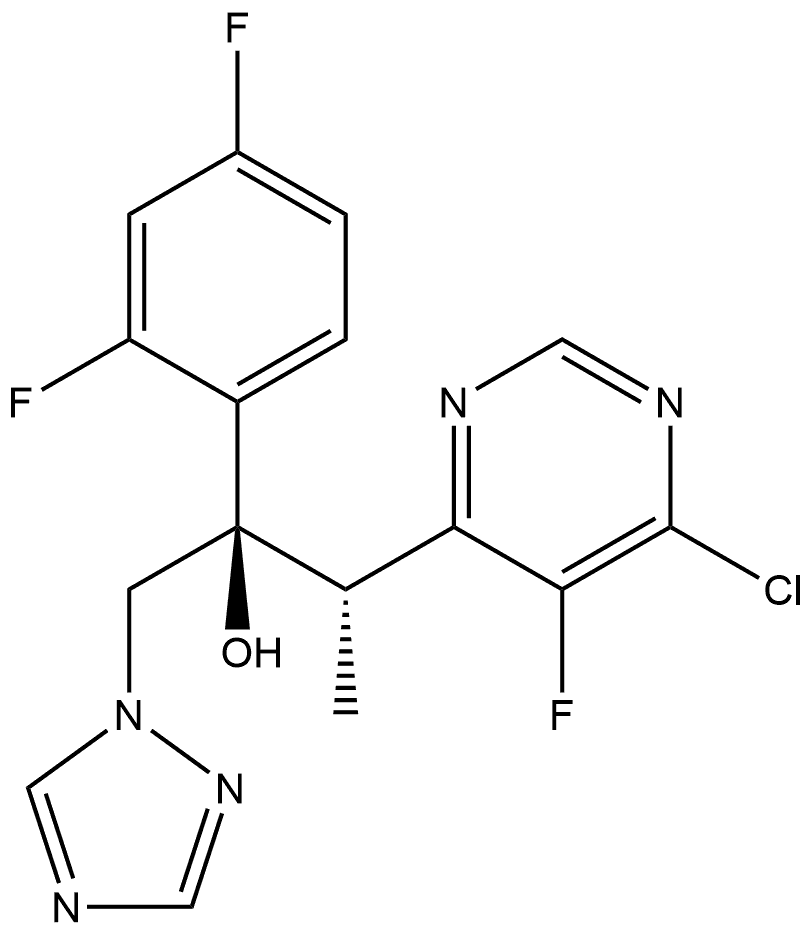 4-Pyrimidineethanol, 6-chloro-α-(2,4-difluorophenyl)-5-fluoro-β-methyl-α-(1H-1,2,4-triazol-1-ylmethyl)-, (αR,βS)-