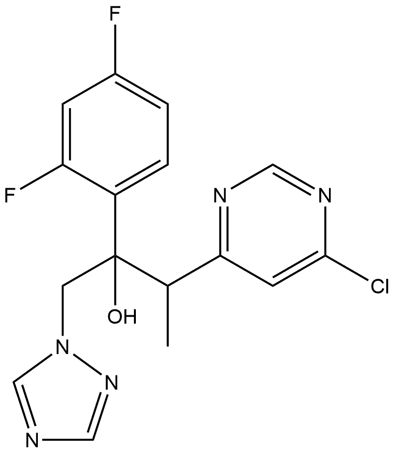 188416-44-6 4-Pyrimidineethanol, 6-chloro-α-(2,4-difluorophenyl)-β-methyl-α-(1H-1,2,4-triazol-1-ylmethyl)-