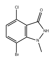 3H-Indazol-3-one, 7-bromo-4-chloro-1,2-dihydro-1-methyl- Struktur