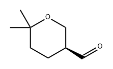 2H-Pyran-3-carboxaldehyde, tetrahydro-6,6-dimethyl-, (3S)- Struktur