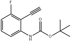 (2-Ethynyl-3-fluoro-phenyl)-carbamic acid tert-butyl ester,1884490-65-6,结构式