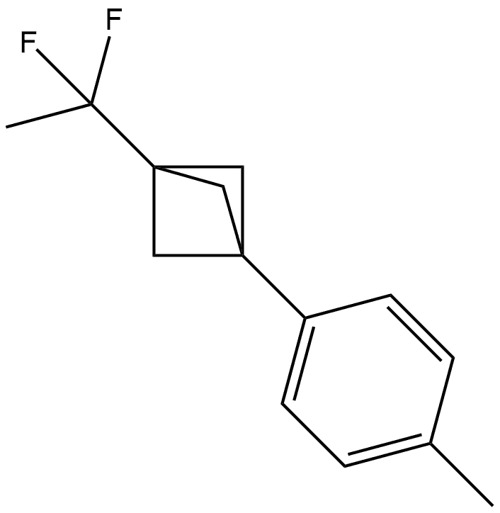 1-(1,1-Difluoroethyl)-3-(4-methylphenyl)bicyclo[1.1.1]pentane Structure