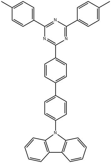 9H-Carbazole, 9-[4'-[4,6-bis(4-methylphenyl)-1,3,5-triazin-2-yl][1,1'-biphenyl]-4-yl]- Structure