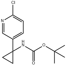 Carbamic acid, N-[1-(6-chloro-3-pyridinyl)cyclopropyl]-, 1,1-dimethylethyl ester Structure