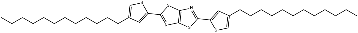 Thiazolo[5,4-d]thiazole, 2,5-bis(4-dodecyl-2-thienyl)- Structure