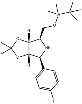 4H-1,3-Dioxolo4,5-cpyrrole, 4-(1,1-dimethylethyl)dimethylsilyloxymethyl-6-(4-fluorophenyl)tetrahydro-2,2-dimethyl-, (3aR,4R,6S,6aS)-|