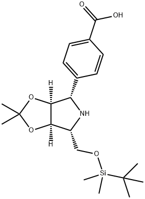 Benzoic acid, 4-(3aS,4S,6R,6aR)-6-(1,1-dimethylethyl)dimethylsilyloxymethyltetrahydro-2,2-dimethyl-4H-1,3-dioxolo4,5-cpyrrol-4-yl-|