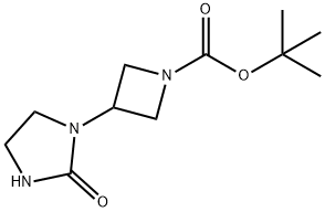 1-Azetidinecarboxylic acid, 3-(2-oxo-1-imidazolidinyl)-, 1,1-dimethylethyl ester 结构式