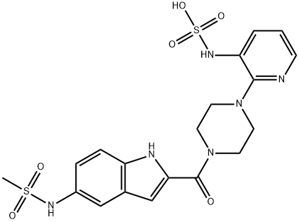 N-Desisopropyl Delavirdine N-Sulfate, 188780-36-1, 结构式