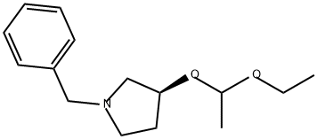 Pyrrolidine, 3-(1-ethoxyethoxy)-1-(phenylmethyl)-, (3S)- Struktur