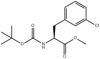 methyl-2-((tert-butoxycarbonyl)amino)-3-(3-chlorophenyl)propanoate Structure