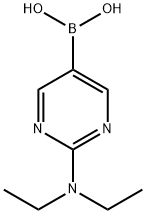 2-(二乙胺基)嘧啶-5-硼酸 结构式