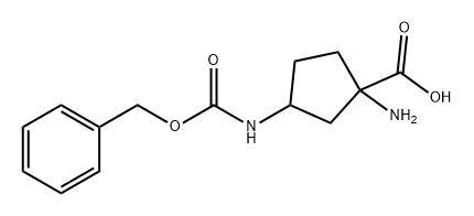 Cyclopentanecarboxylic acid, 1-amino-3-[[(phenylmethoxy)carbonyl]amino]- Structure