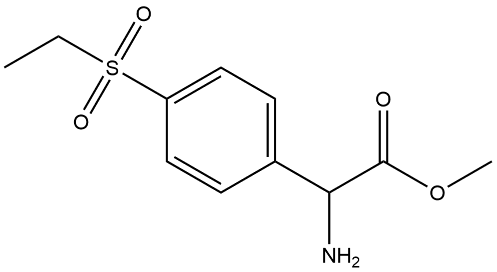 Benzeneacetic acid, α-amino-4-(ethylsulfonyl)-, methyl ester Struktur