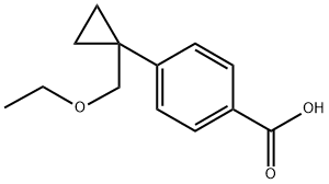 4-(1-(ethoxymethyl)cyclopropyl)benzoic acid Structure