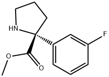 Proline, 2-(3-fluorophenyl)-, methyl ester Structure