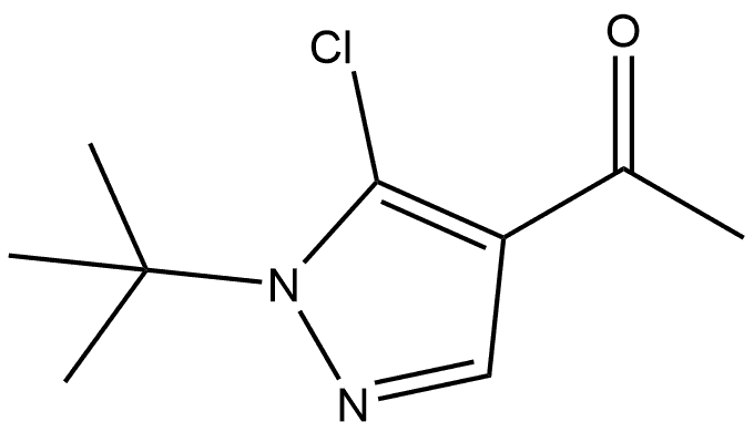 1-[5-Chloro-1-(1,1-dimethylethyl)-1H-pyrazol-4-yl]ethanone Structure