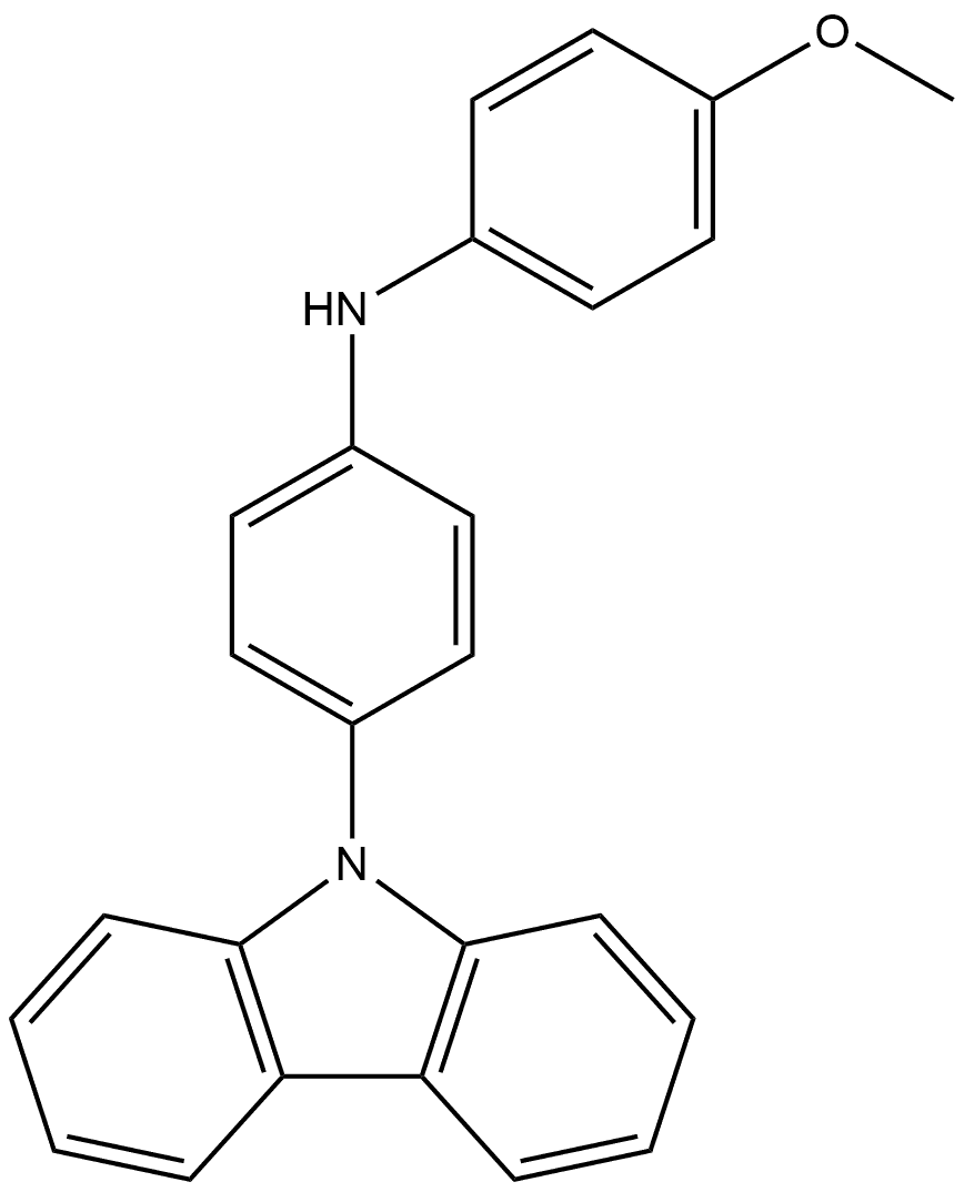 4-(9H-Carbazol-9-yl)-N-(4-methoxyphenyl)benzenamine,1889325-62-5,结构式