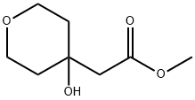 2H-Pyran-4-acetic acid, tetrahydro-4-hydroxy-, methyl ester Struktur