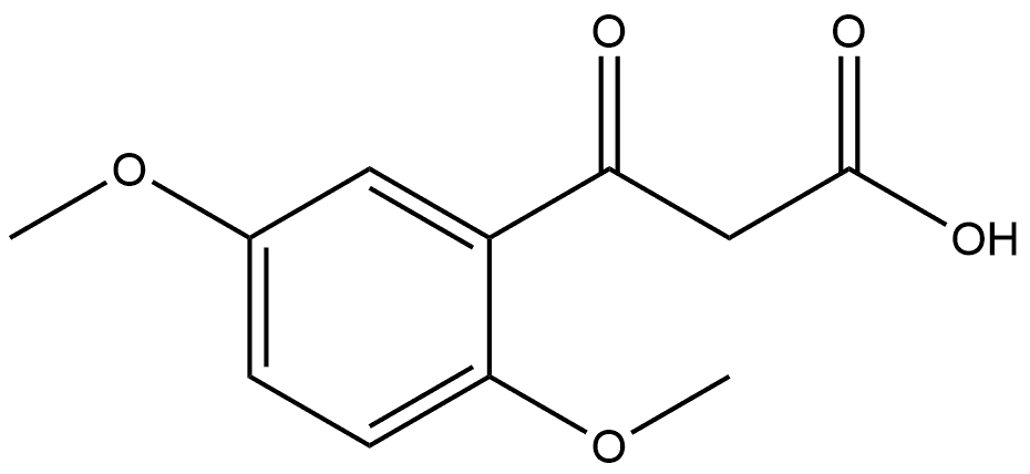 2,5-Dimethoxy-β-oxobenzenepropanoic acid Structure