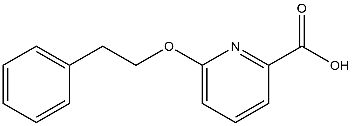 6-(2-Phenylethoxy)-2-pyridinecarboxylic acid Structure