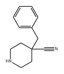 4-Piperidinecarbonitrile, 4-(phenylmethyl)- Struktur