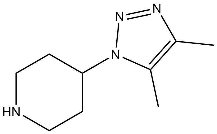 4-(4,5-Dimethyl-1H-1,2,3-triazol-1-yl)piperidine,1889974-93-9,结构式