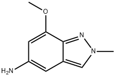 2H-Indazol-5-amine, 7-methoxy-2-methyl- Struktur