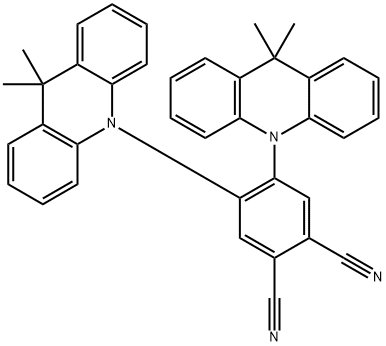 1,2-Benzenedicarbonitrile, 4,5-bis[9,9-dimethyl-10(9H)-acridinyl]- Structure