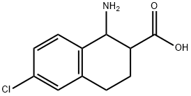 1-amino-6-chloro-1,2,3,4-tetrahydronaphthalene-2-carboxylic acid Struktur