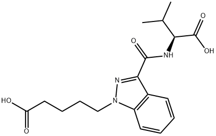 L-Valine, N-[[1-(4-carboxybutyl)-1H-indazol-3-yl]carbonyl]- Structure